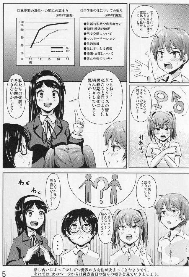 【エロ漫画】保健体育の授業でクラスメイトの前で生脱ぎして手コキ、手マン、ゴム付き挿入する素敵な授業ｗｗｗ