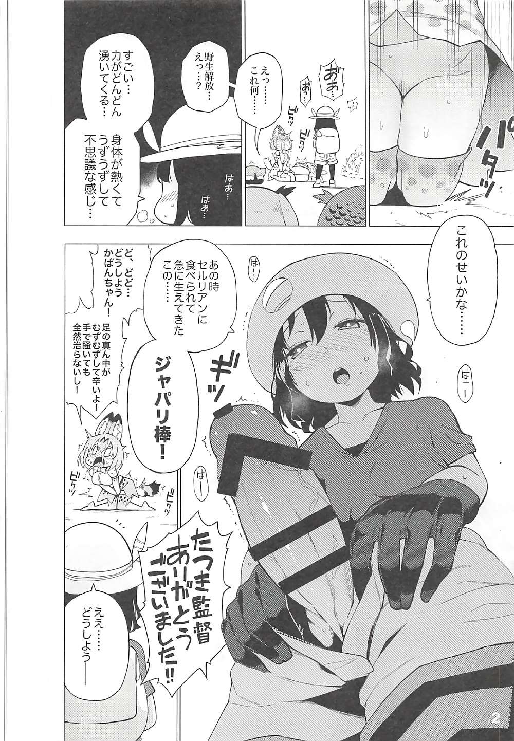 【エロ同人誌】野生の力が解放されたサーバルちゃんたちが発情してふたなりチンコつけたカバンちゃんとひたすらセックス生挿入生ハメしまくるｗｗｗ【けものフレンズ】