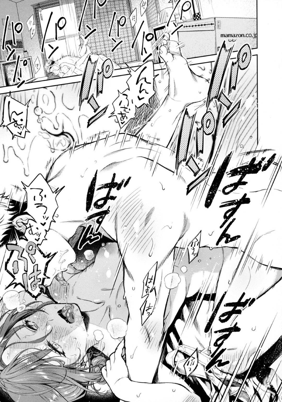 【エロ漫画】彼氏と風呂でイチャラブセックスする巨乳スレンダー彼女…完全に彼にリードされた彼女は乳首を責められながらバックや正常位などの体位でガン突きファックされて潮吹きアクメする！【翁賀正馬之助:ゆるぐだモラトリアム】